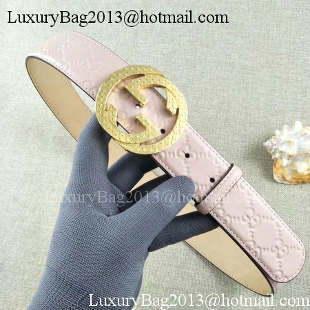 Gucci 38mm Leather Belt GG57099 Pink