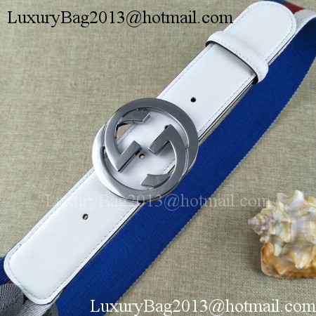 Gucci 40mm Leather Belt GG57560 White