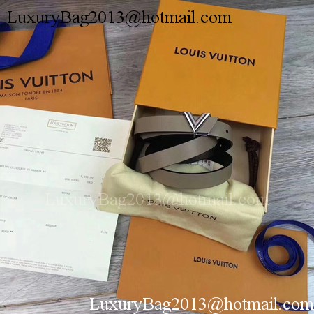 Louis Vuitton 20mm Leather Belt M9309 Grey