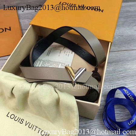 Louis Vuitton 20mm Leather Belt M9309 Grey