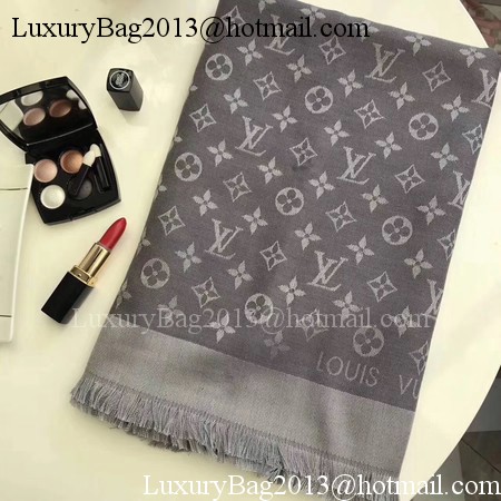 Louis Vuitton MONOGRAM DENIM Scarf M33695 Grey