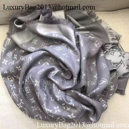 Louis Vuitton MONOGRAM DENIM Scarf M33695 Grey