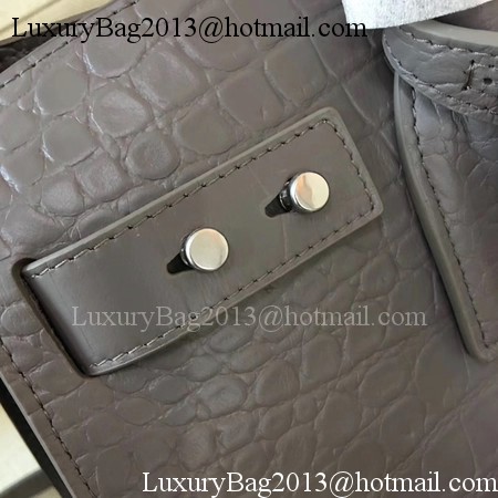 Yves Saint Laurent Classic Sac De Jour Bag Croco Leather Y398709 Grey