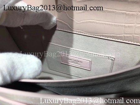 Yves Saint Laurent Croco Leather Cross-body Shoulder Bag Y00931 Pink