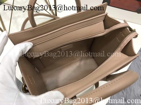 Celine Luggage Nano Tote Bag Original Leather CC3560 Apricot