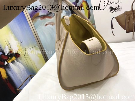 Celine Luggage Phantom Tote Bag Calfskin Leather CT3372 Apricot&Yellow