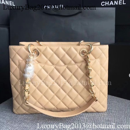 Chanel LE Boy Grand Shopping Tote Bag GST Apricot Cannage Pattern A50995 Gold