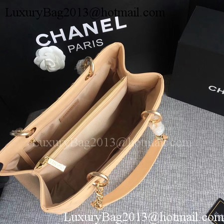 Chanel LE Boy Grand Shopping Tote Bag GST Apricot Cannage Pattern A50995 Gold