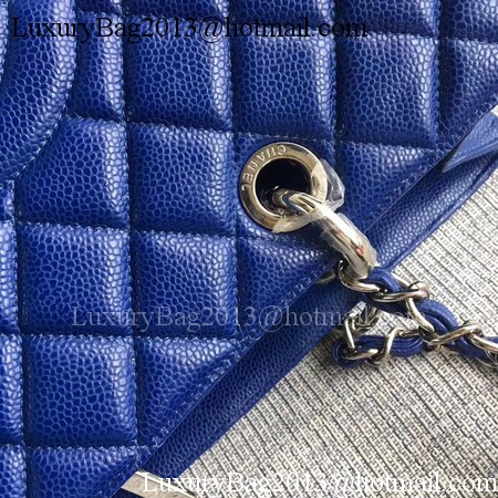 Chanel LE Boy Grand Shopping Tote Bag GST Blue Cannage Pattern A50995 Silver