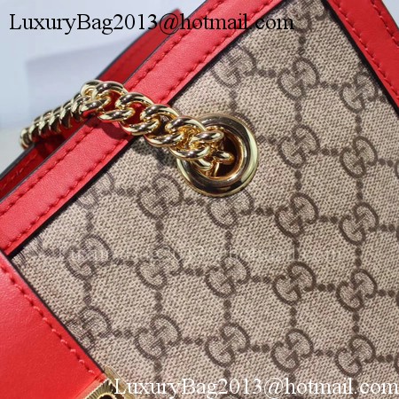 Gucci Padlock GG Supreme Canvas Shoulder Bag 479197 Red Gucci Padlock GG Supreme Canvas Shoulder Bag 479197 Red