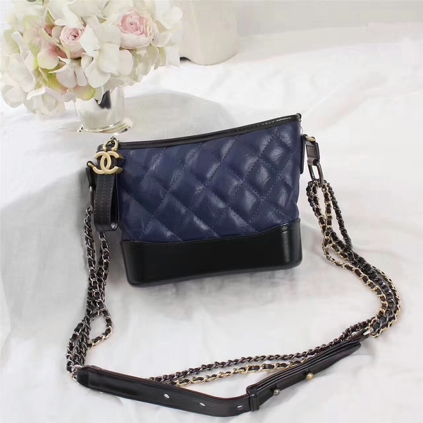 Chanel Gabrielle Calfskin Leather Shoulder Bag 8122A Blue