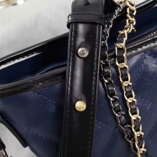 Chanel Gabrielle Calfskin Leather Shoulder Bag 8122A Blue