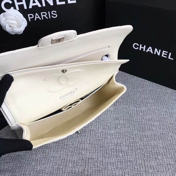 Chanel Flap Shoulder Bags White Original Calfskin Leather CF1112 White