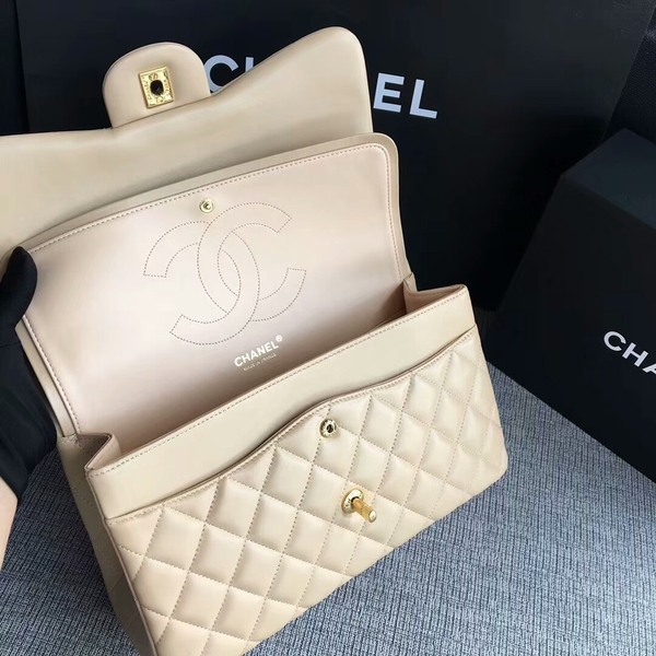 Chanel Flap Shoulder Bags Camel Original Lambskin Leather CF1113 Glod Chanel Flap Shoulder Bags Camel Original Lambskin Leather CF1113 Glod
