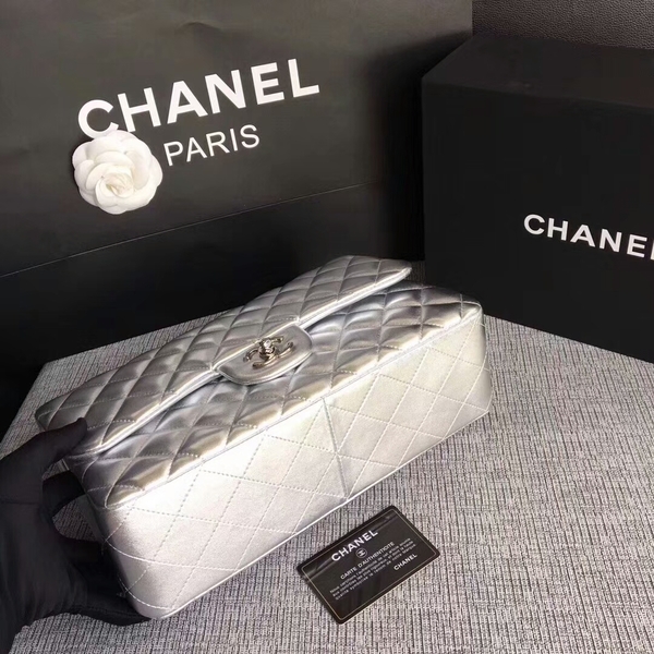 Chanel Flap Shoulder Bags Original Lambskin Leather CF1113 Silver