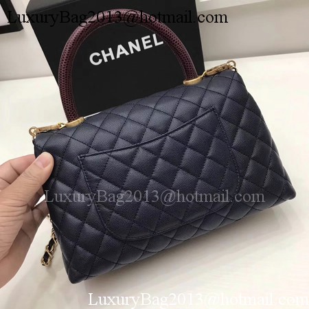 Chanel Classic Red Top Handle Bag Royal Original Leather A92991 Gold