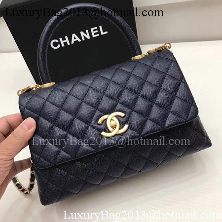 Chanel Classic Top Handle Bag Royal Original Leather A92991 Gold