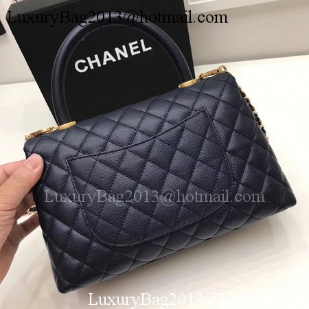 Chanel Classic Top Handle Bag Royal Original Leather A92991 Gold
