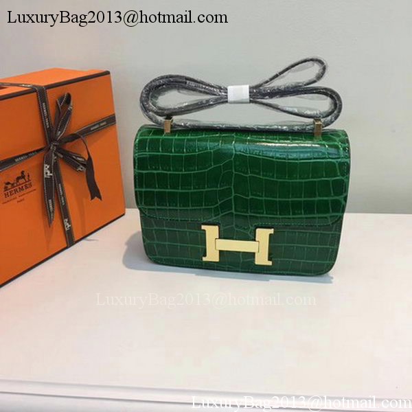 Hermes Constance Bag Croco Leather H9978C Green