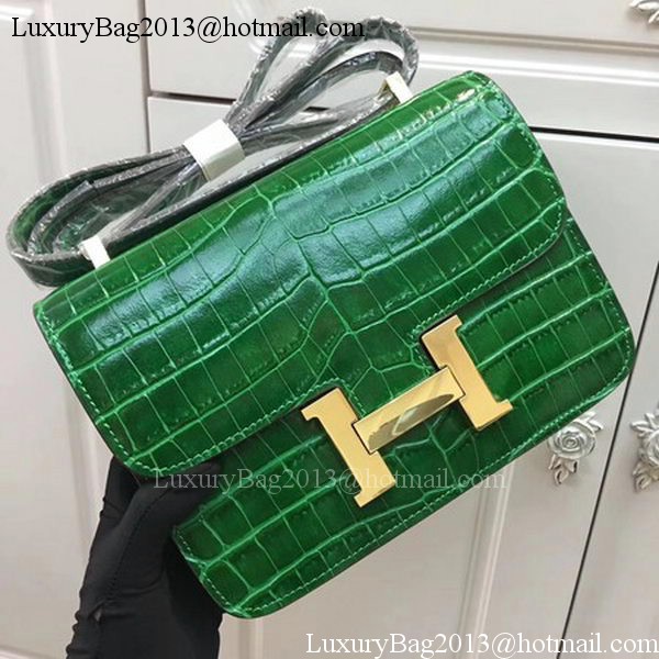 Hermes Constance Bag Croco Leather H9978C Green