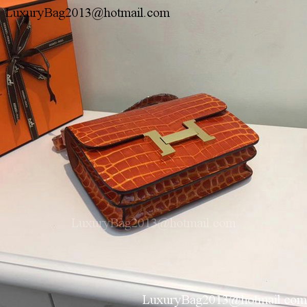 Hermes Constance Bag Croco Leather H9978C Orange