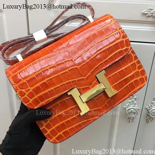 Hermes Constance Bag Croco Leather H9978C Orange