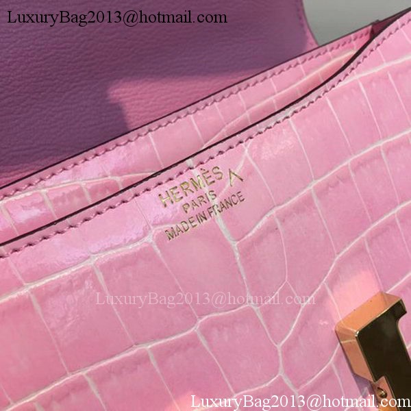 Hermes Constance Bag Croco Leather H9978C Pink