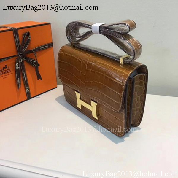 Hermes Constance Bag Croco Leather H9978C Wheat