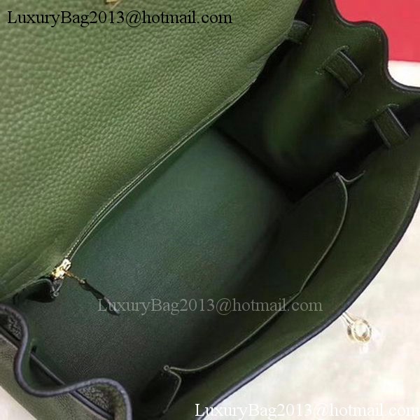 Hermes Kelly 32cm Shoulder Bag TOGO Leather KY32 Green