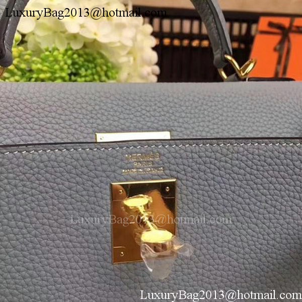 Hermes Kelly 32cm Shoulder Bag TOGO Leather KY32 Light Blue