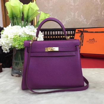 Hermes Kelly 32cm Shoulder Bag TOGO Leather KY32 Purple