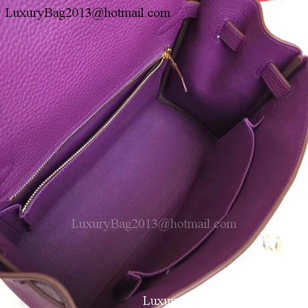 Hermes Kelly 32cm Shoulder Bag TOGO Leather KY32 Purple