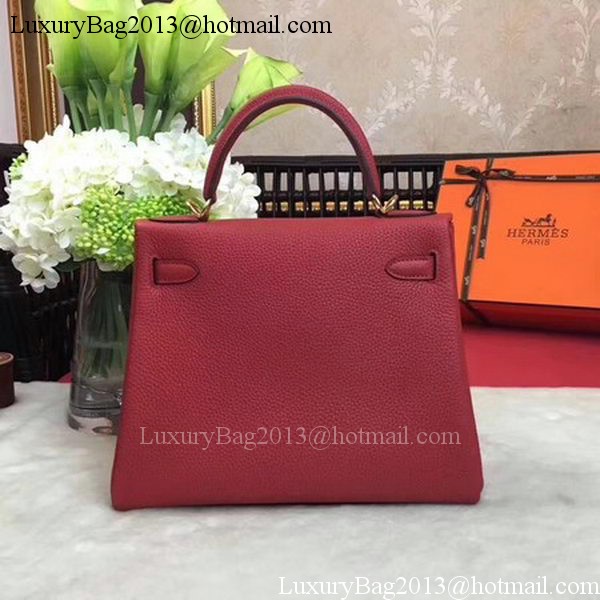 Hermes Kelly 32cm Shoulder Bag TOGO Leather KY32 Red