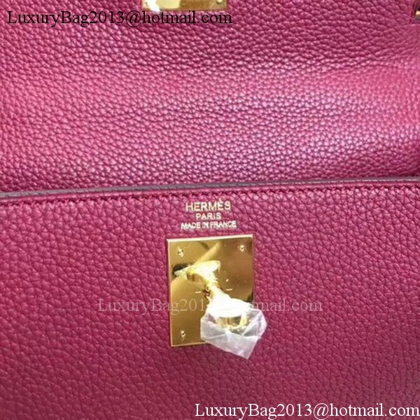 Hermes Kelly 32cm Shoulder Bag TOGO Leather KY32 Wine