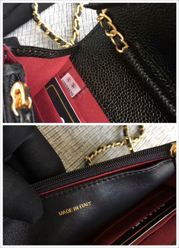 Boy Chanel WOC Flap Bag Original Calfskin Leather CHA6040 Black