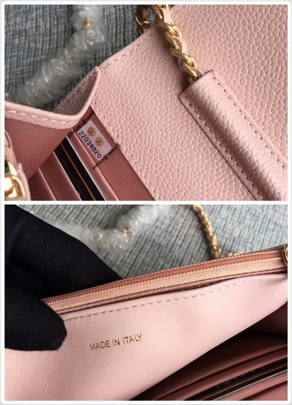 Boy Chanel WOC Flap Bag Original Calfskin Leather CHA6040 Pink