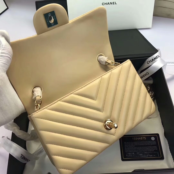 Chanel Classic Flap Bags Camel Original Sheepskin Leather 1116 Gold