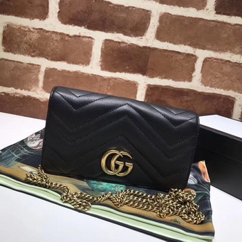 Gucci GG Marmont Matelasse mini Bag 448426 Black