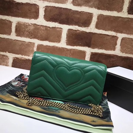 Gucci GG Marmont Matelasse mini Bag 448426 Green