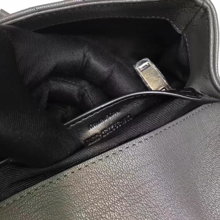 YSL Classic Monogramme Grey Leather Flap Bag Y392737 Silver