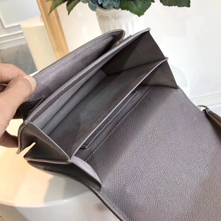 Yves Saint Laurent Leather Cross-body Shoulder Bag Y8004 Grey