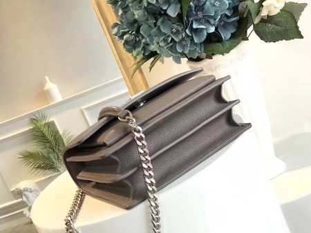 Yves Saint Laurent Leather Cross-body Shoulder Bag Y8004 Grey