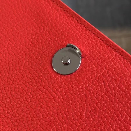 Yves Saint Laurent Leather Cross-body Shoulder Bag Y8004 Red