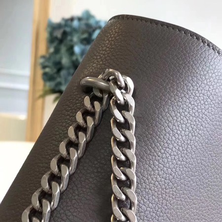 Yves Saint Laurent Leather Cross-body Shoulder Bag Y8005 Grey