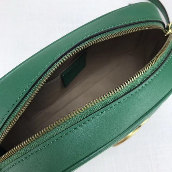 Gucci GG Marmont Matelasse Leather Shoulder Bag 447632 Green