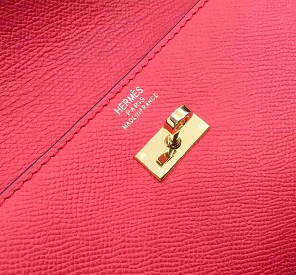 Hermes Kelly Epsom Leather Wallet H4086 Red