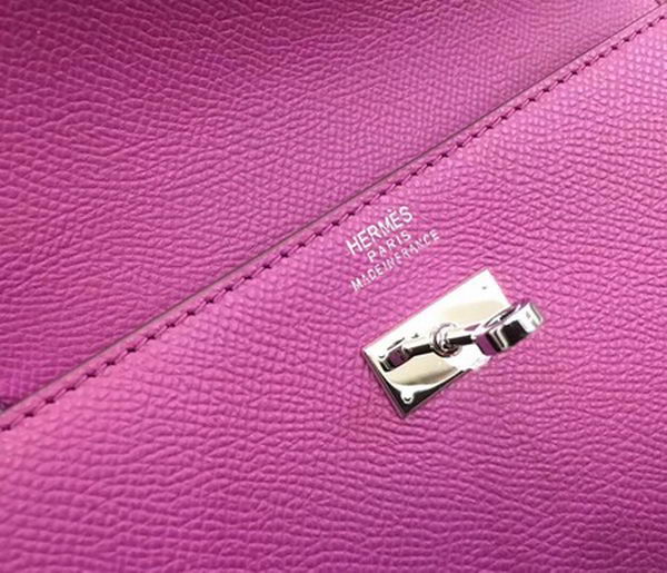 Hermes Kelly Epsom Leather Wallet H4086 Rose