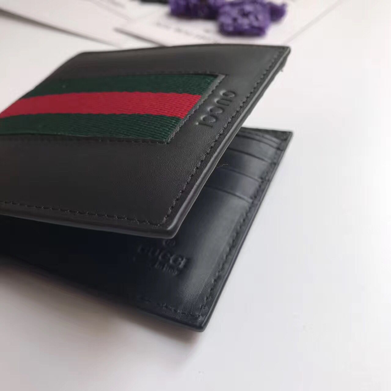 Gucci Calfskin Leather Wallet 476013 Black