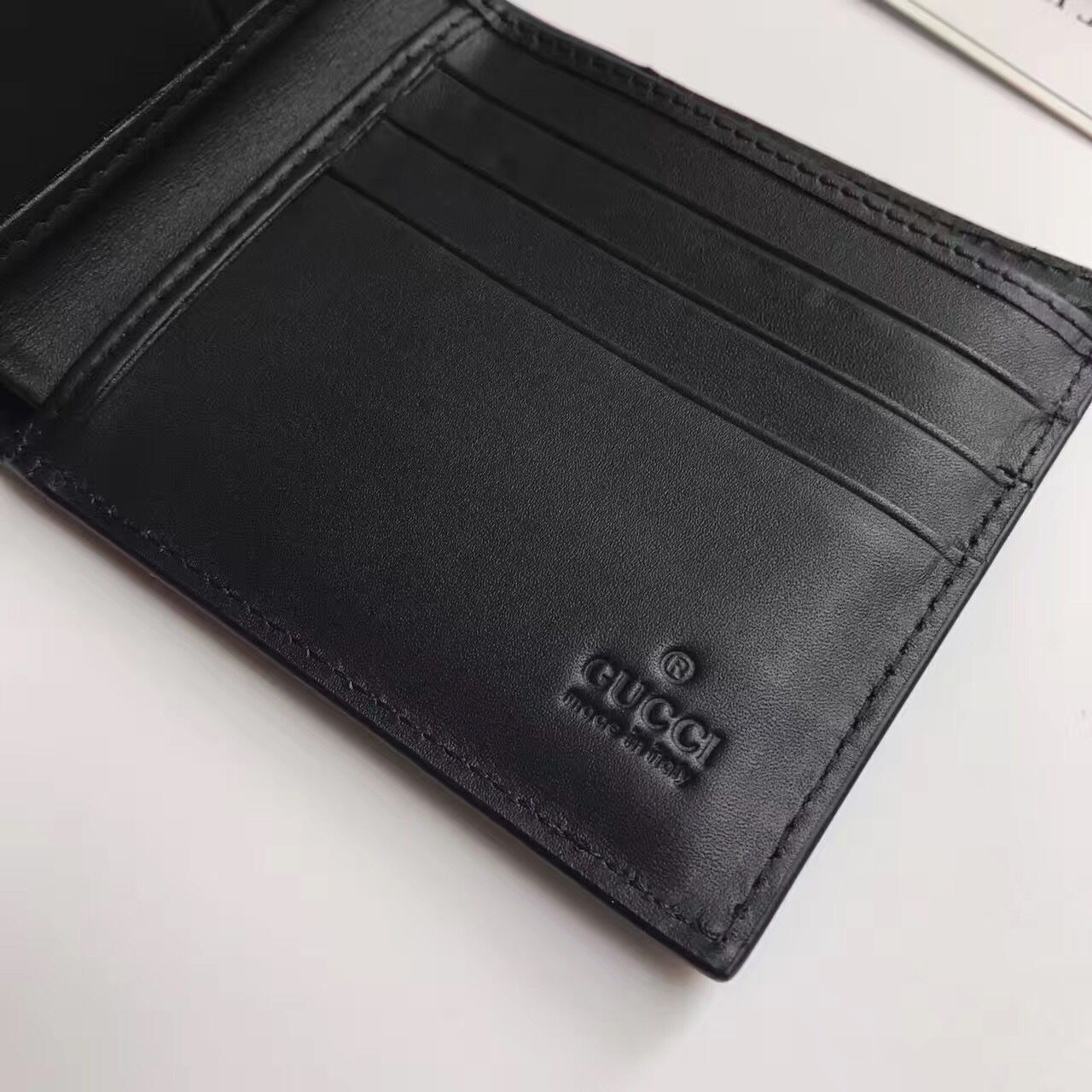 Gucci Calfskin Leather Wallet 476013 Black