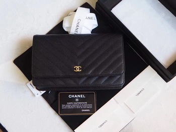 Chanel V mini Flap Bag Black Chevron Cannage Pattern A33814V Gold